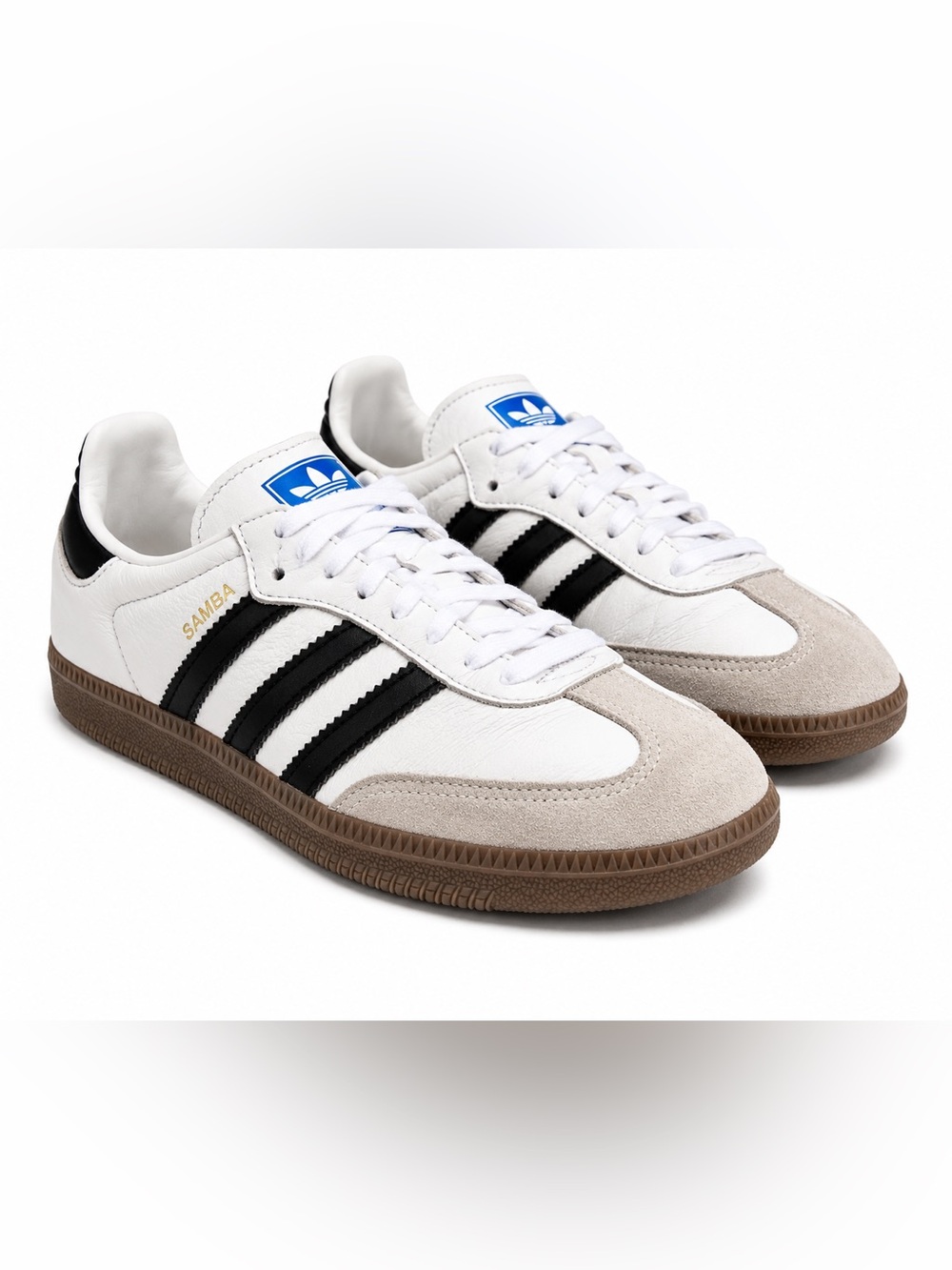 Adidas Samba OG Sneakers White Black Gum Leather Shoes Women’s 6.5 B75806
